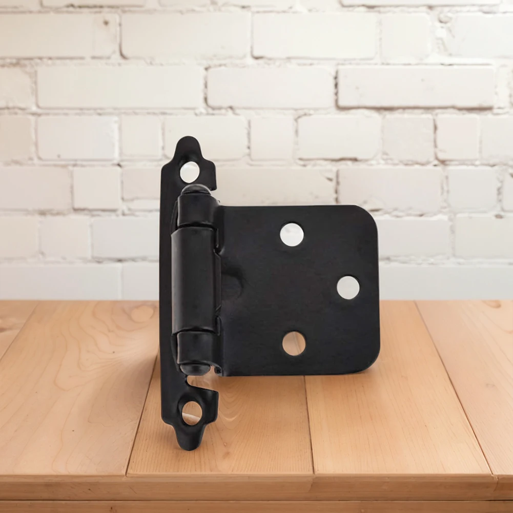 2Pcs Overlay Cabinet Door Flush Hinges with Screws Overlay Flush Cabinet Hinges for 1/2In American Cupboard Door