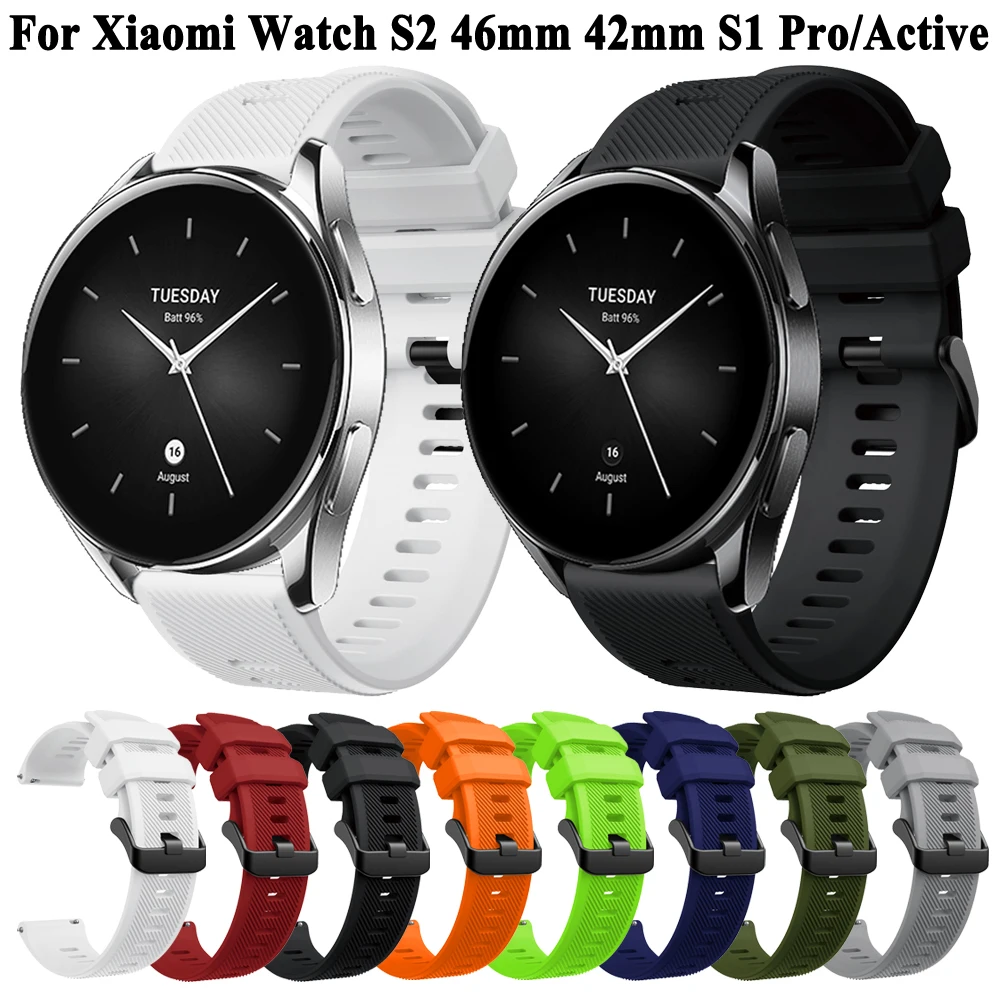 

Ремешок сменный силиконовый для смарт-часов Xiaomi Mi Watch S2 46 мм 42 мм/S1 Pro / Active