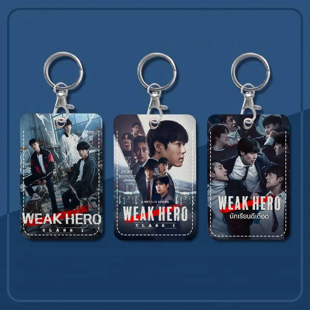 약한 영웅 클래스 1 사무용품 남성 및 여성 신용 카드 열쇠고리 학생증 ID 카드 홀더 증명서 홀더 카드