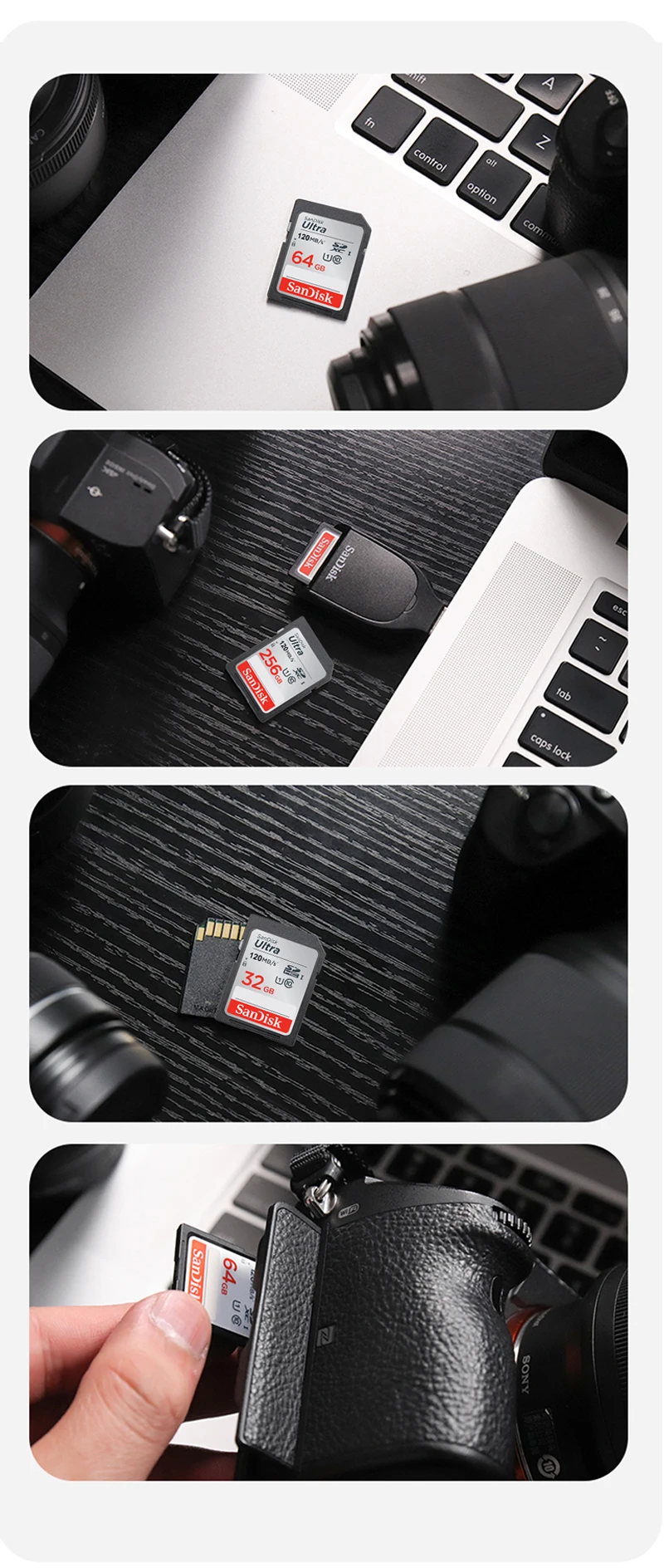 SanDisk Secure Digital Memory Card 256GB 128GB 64GB SDXC 32GB SDHC Camera SD Flash Memory Card For Digital SLR Camera Camcorder 32gb memory card