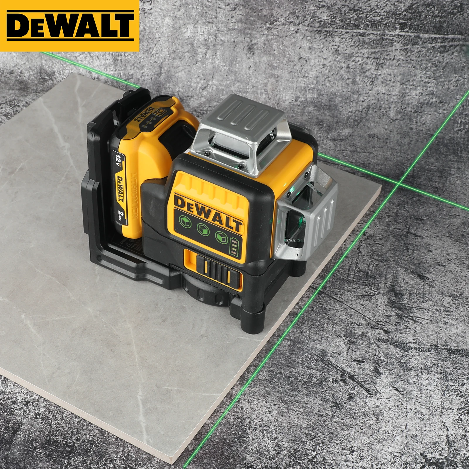 Dewalt DW089LG 3 Sides*360 Degree Vertical Lines Laser Level Meter Outdoor 12V Lithium Battery Horizontal bare machine