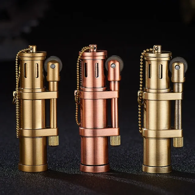 Classic Retro Kerosene Lighter Tanker Flint Metal Personality Creative Windproof Lighters Cigar Smoking Accessories Gift For Man - Image 3