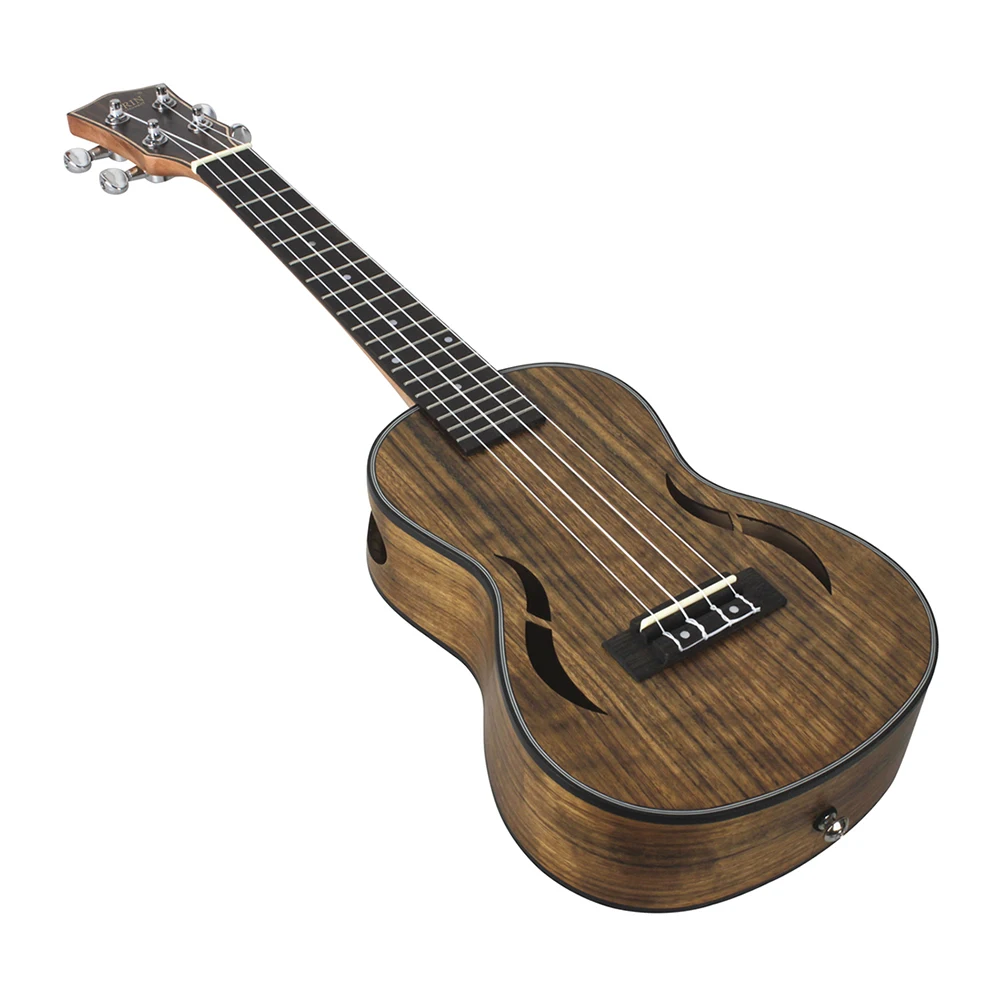Ukulele Set 26-Inch Walnut Soprano Ukulele 4 Strings Hawaiian Guitar Mini Guitarra