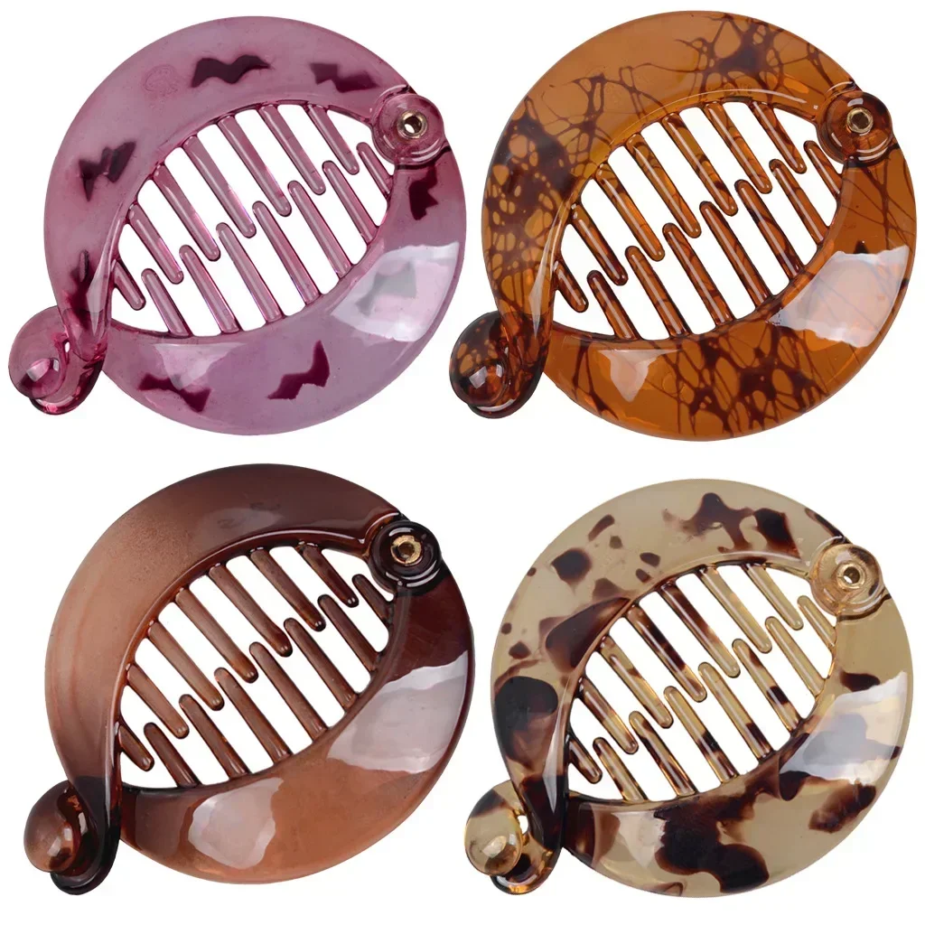 Small Round Shape Ponytail Hair Claw Clip Women Girls Banana Clip Crab Ponytail Holder Pro Hair Styling Accessories