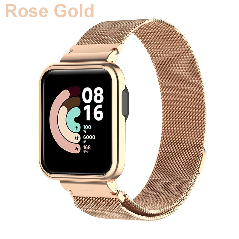 Magnetic Loop Metal Strap with Case Protector Bumper - Premium Replacement Bracelet