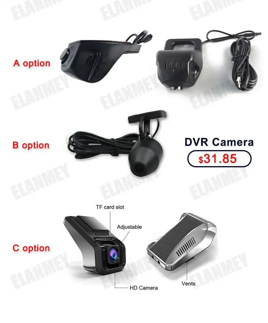 Android Accessories OBD2 DAB Receiver CARPLAY USB DVR CAMERA TPMS Optical Fiber