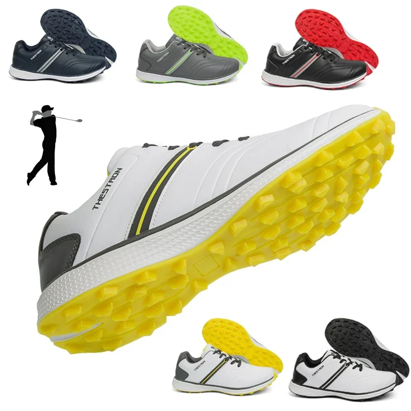 Waterproof Golf Shoes Man Professional Golf Sneakers Spikeless Golf Sports Shoes for Men Gjavascript:olfer Sneaker Gym