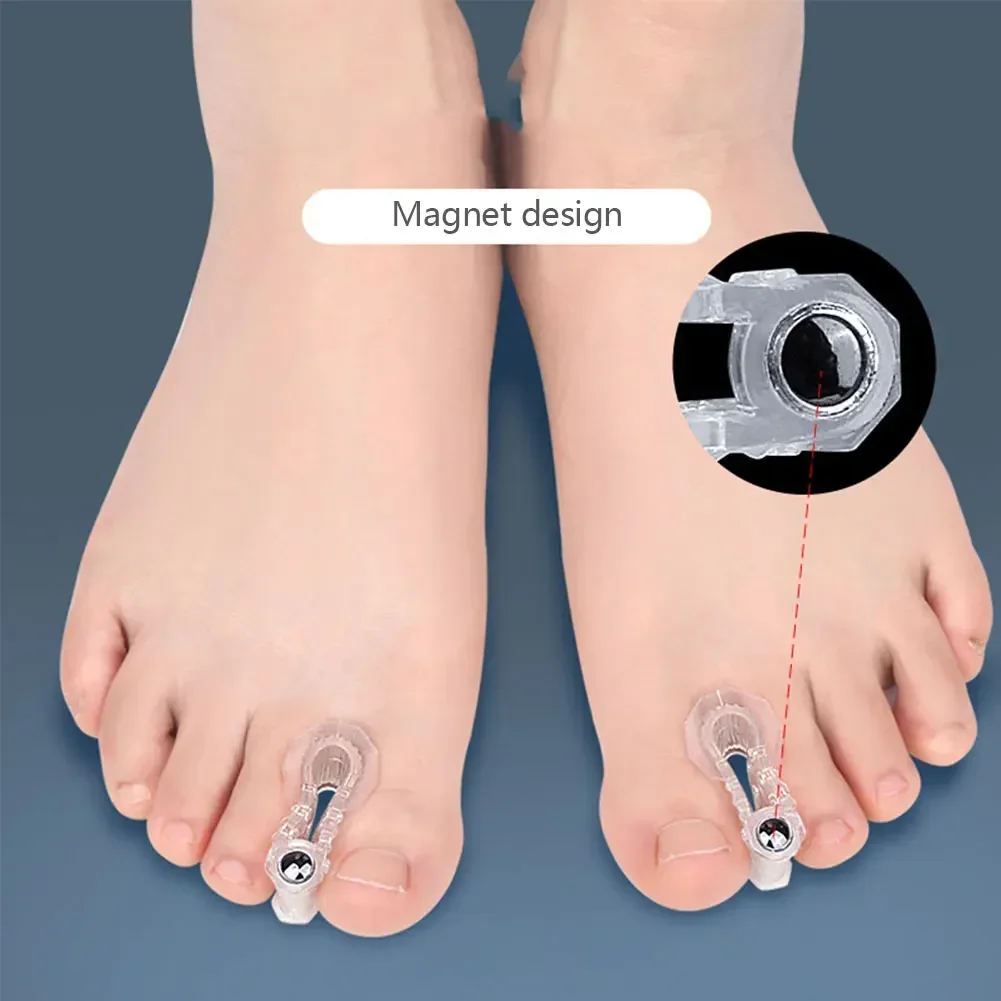 

2pieces=1pair Toe Orthosis Clip Pads Big Foot Bone Care Tools Splitter Thumb Hallux Valgus Bunion Corrector Overlap Separators