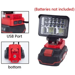 Wireless LED Work Light For Parkside X20V Li-ion Battery Portable Outdoor Lamp Workshop Work Light (Not include battery)