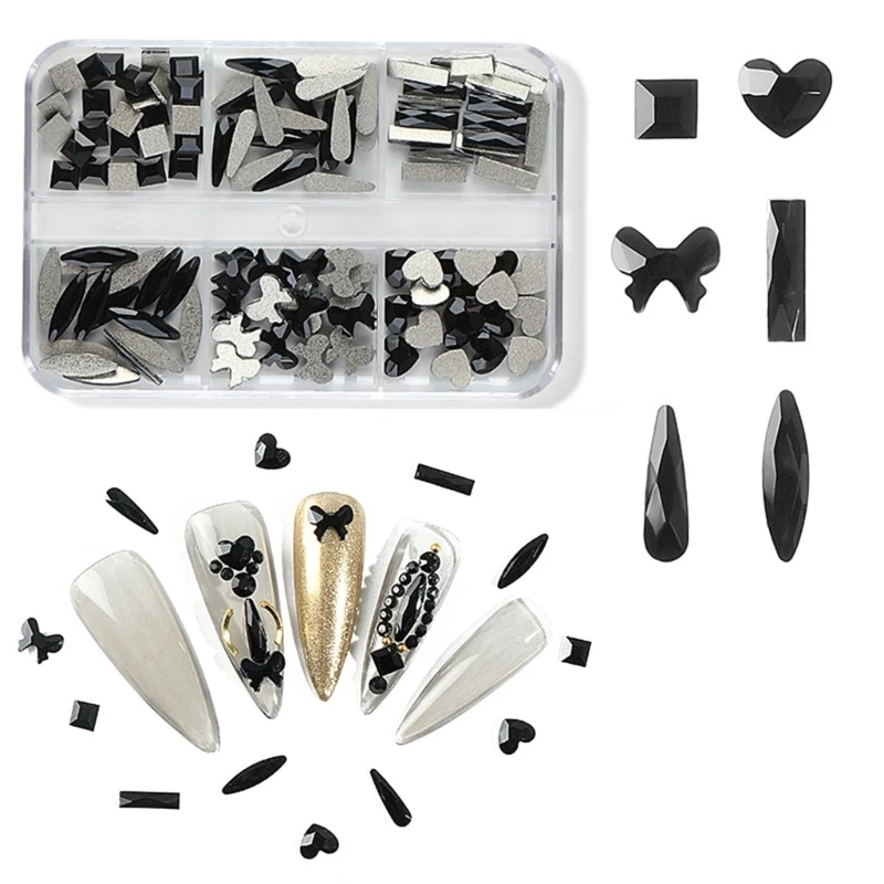 

Смешанные искусственные бриллиантовые блестящие драгоценные камни для ногтей