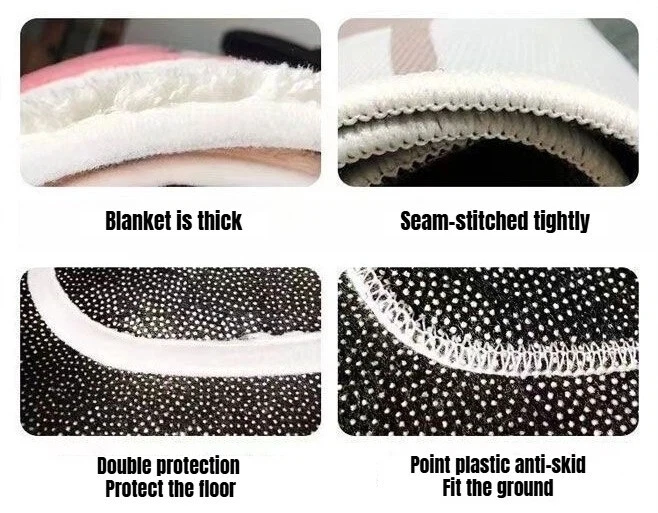 Cute Cat Imitation Cashmere Rug 5