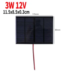 Mini Solar Panel Polysilicon Board for DIY Outdoor Solar Charger (1PCS 3W 12V)