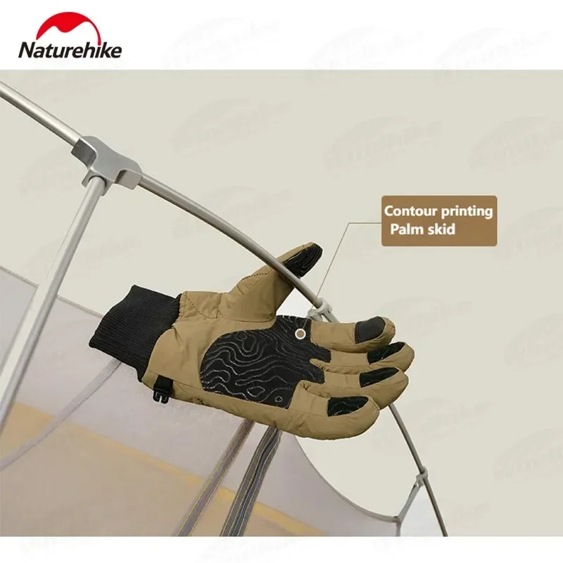Thermal Gloves Naturehike -5 ~ 5 &deg;C Outdoor Thickened 3M Cotton Soft Non-Slip Camping Travel Cycling Hiking Winter Windproof