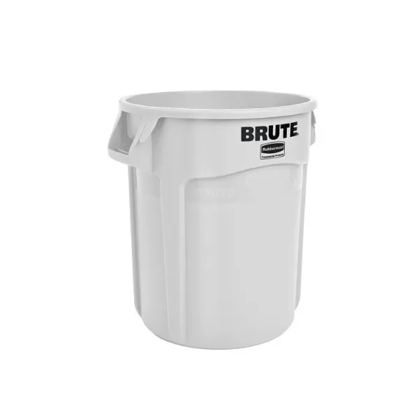 

Rubbermaid Commercial Products BRUTE Heavy-Duty Trash/Garbage Can, White, Wastebasket