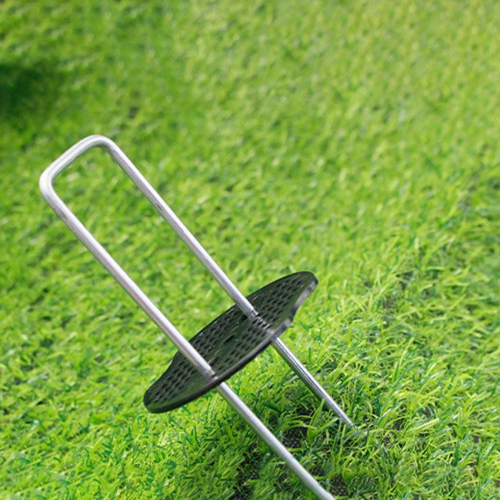 40Pcs Black Garden Staples Gasket Landscape Fabric Anchors Grass Pad Ground Growing Tents Barrier Control Gardening Gasket