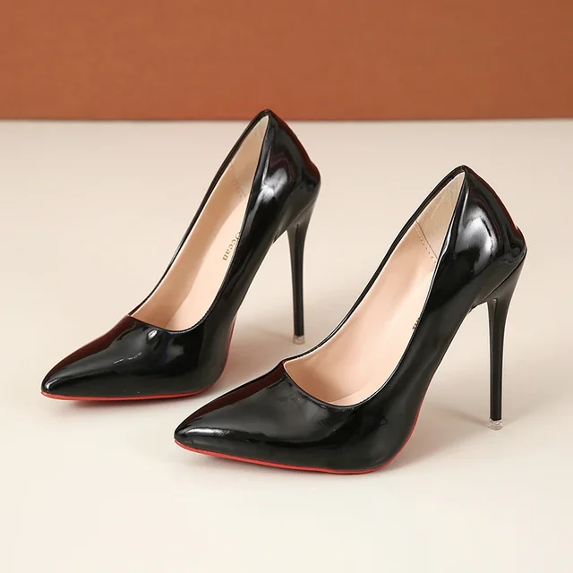 Sexy Super High Ethnic Pumps with Thin Heels and Pointed Toe for Office & Career Red Bottom High Heels  Plus Size Heels 44 45 1