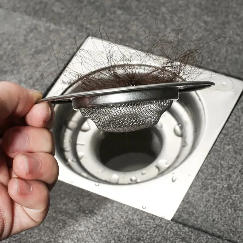 Kitchen Sink Filter Stainless Steel Anti-blocking Net Sink Mesh Strainer Bathroom Floor Drain Cover Shower Hair Catcher Stopper
