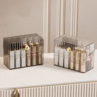 Acrylic Lipstick Organizer Box Makeup Brushes Holder Dustproof Cosmetic Skincare Eyeshadow Palette Home Desktop Storage Case 1