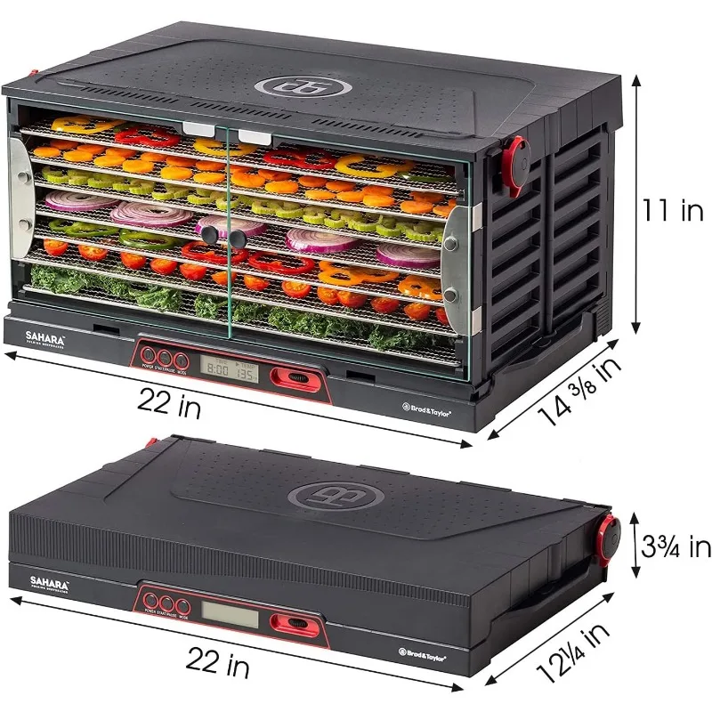 Brod & Taylor SAHARA Folding Food Dehydrator (Stainless Steel Shelves)