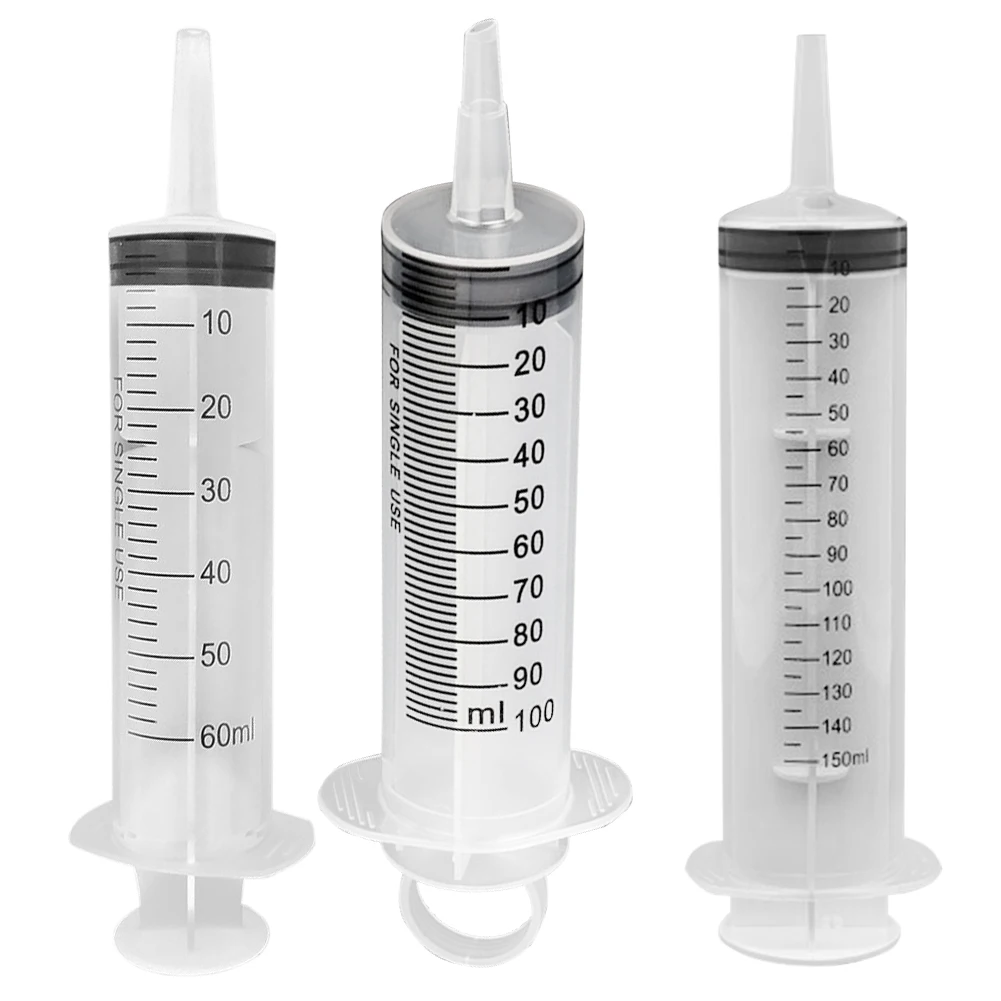 20-150ml Measuring Syringe Glue Filling Plastic Syringe Nutrient Sterile Without Needle Watering Refilling for Animal Feeding 2