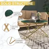 Round Coffee Table with Green Faux Marble Top 3