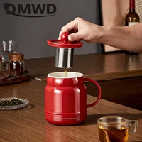 Tasse de cuisson multifonctionnelle 800 ml en céramique avec revêtement antiadhésif, pot à soupe, chauffe-lait, chauffe-thé, cuiseur à riz, bouilloire isotherme portable 3