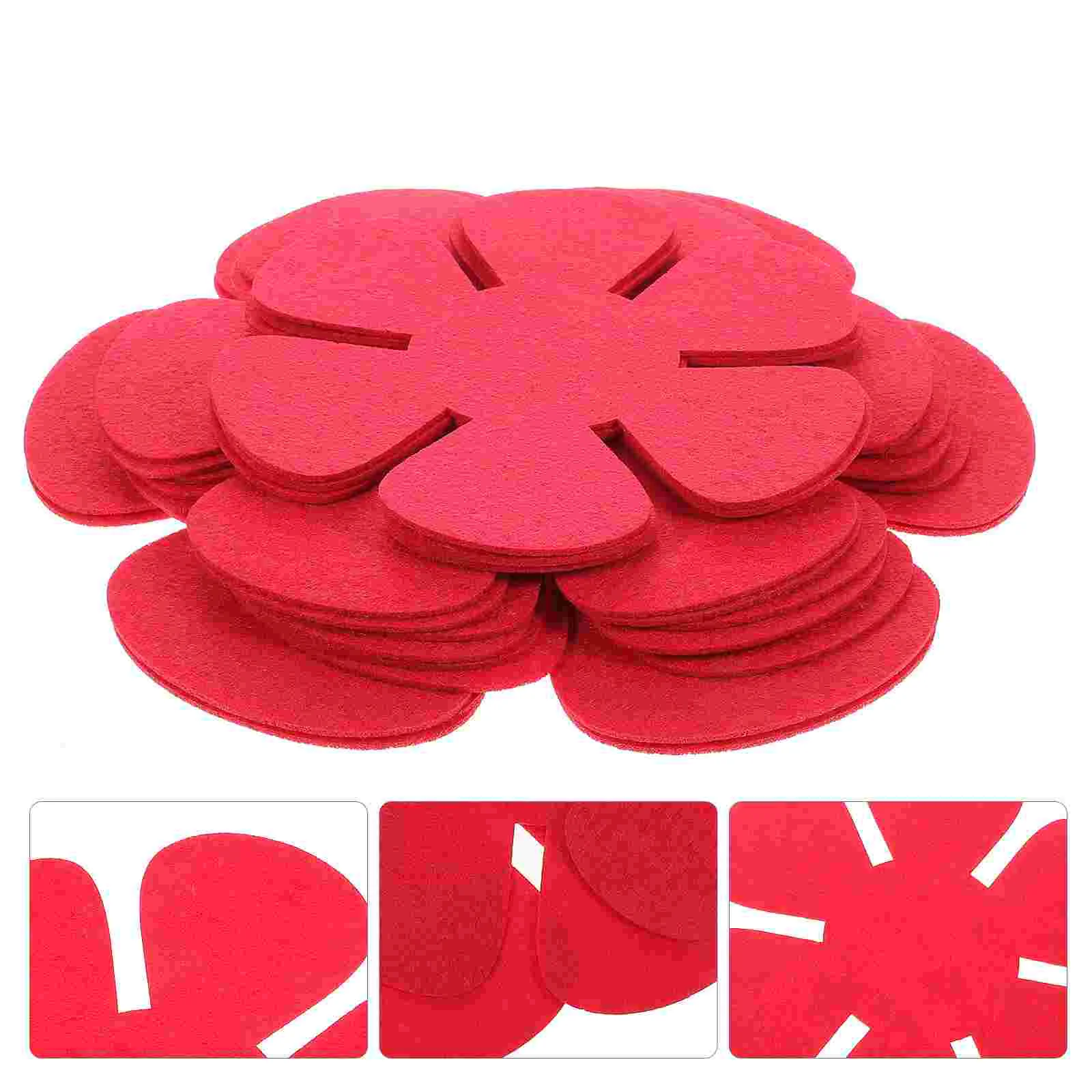 

Pan Protector Non-Stick Pan Protector Insulated Non-Woven Pan Mat Felt Pan Mat Cooker Protector Kit Red Models Each