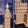 Robotime 3D Wooden Puzzle Game Big Ben,Tower Bridge for Children Adult Gift DIY With Light 6