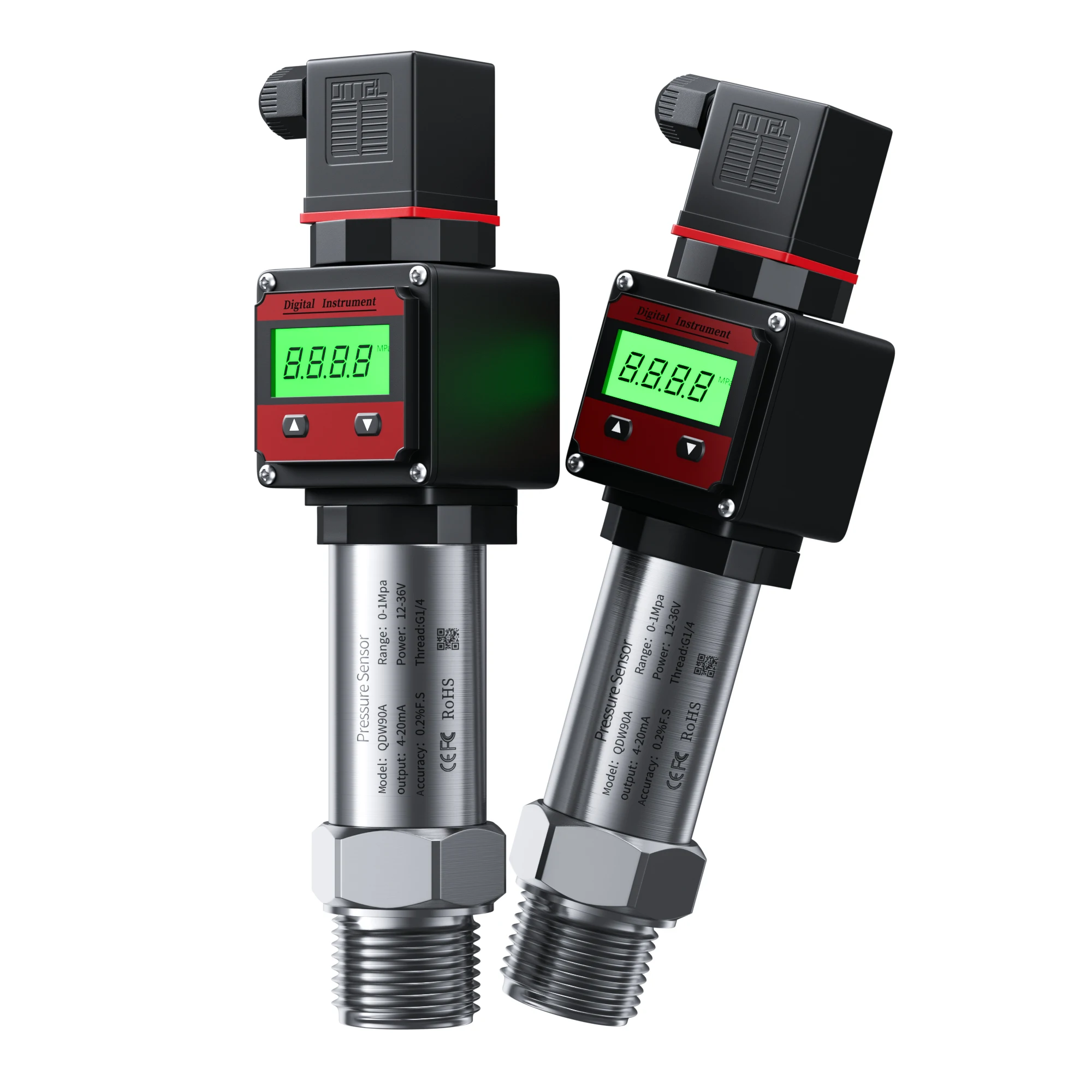 Digital Pressure Transmitter RS485 0-10V 4-20mA with 0-4bar 0-100bar 0-300bar LCD Pressure Transducer M20*1.5 Sensor pressure sensor