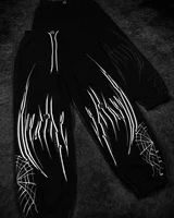 Breathedivinity Gothic Sweatpants Style Harajuku Streetwear Dark Casual Loose Trousers Trendy Hip-Hop Pants Alternative Fashion 1
