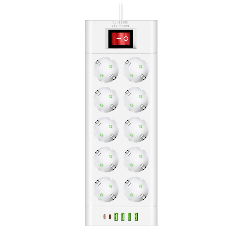 10 Socket-White