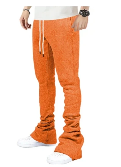 Flared Sweatpants Men Stacked Bootcut Sweatpants Flared Pants - Main Image