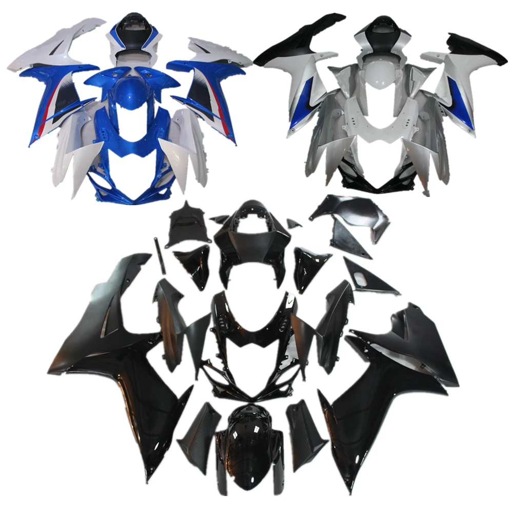 

Для Suzuki GSXR600 2014 GSX R 600 750 11 12 13 14 15 16 Φ 2011-2021 K11 полный комплект обтекателей инъекция яркий черный матовый
