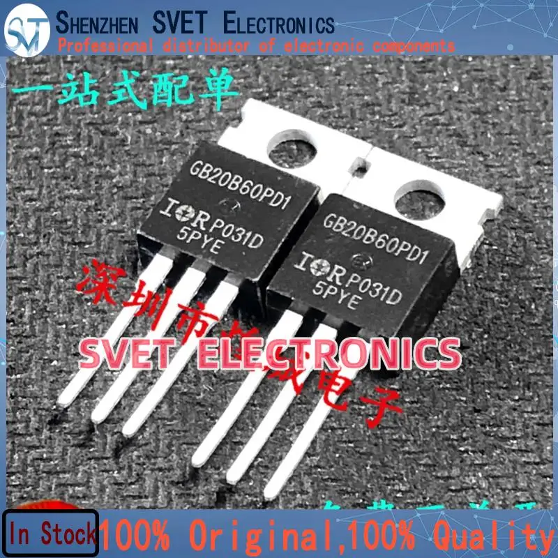 10PCS-50PCS IRGB20B60PD1 GB20B60PD1 TO-220 600V 20A Original In Stock ping