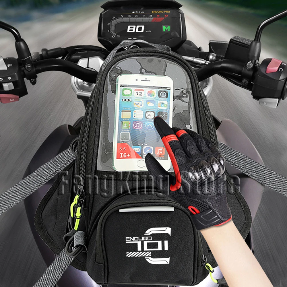 Motorcycle Magnetic Bag Riding Bag Navigation Fuel Tank Bag Large Screen For Husqvarna 701 SUPERMOTO & ENDURO