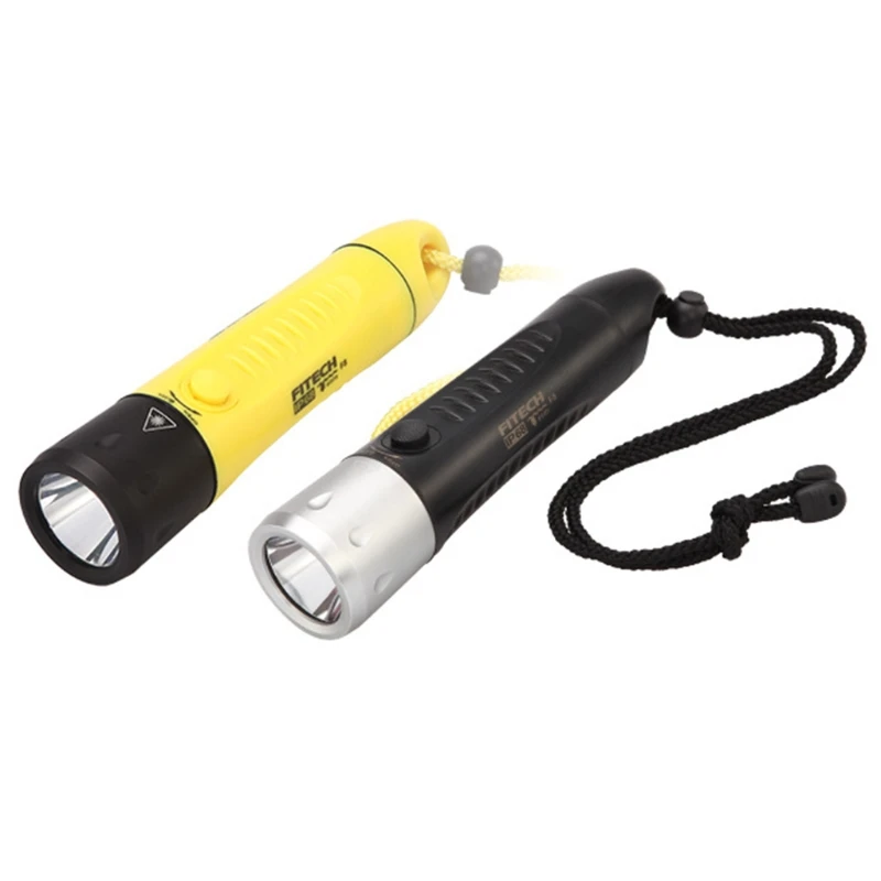 

Waterproof LED Flashlanp Underwater Lights 3 Modes for Underwater Sports Black and Yellow 2 Colors to Choose Diving