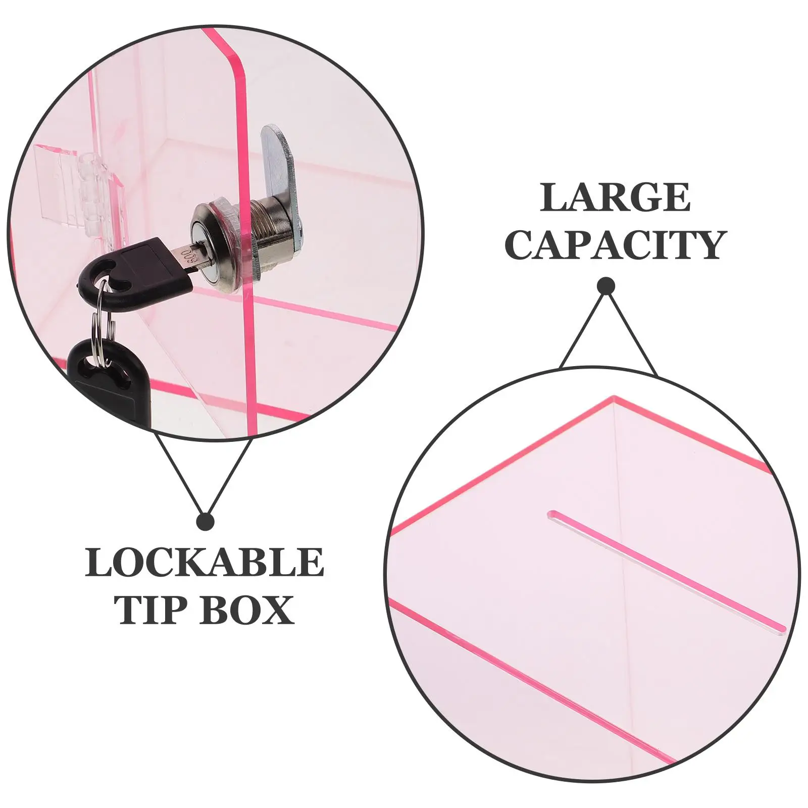 Pumping Tip Box Clear Window Mailbox Letter Post Container Donation Boxes for Fundraising 4
