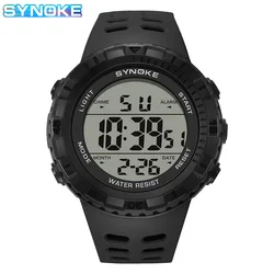 Men's Multifunction Waterproof Digital Sport Watch with Alarm & Chrono - Retro Fashion by SYNOKE (Black)