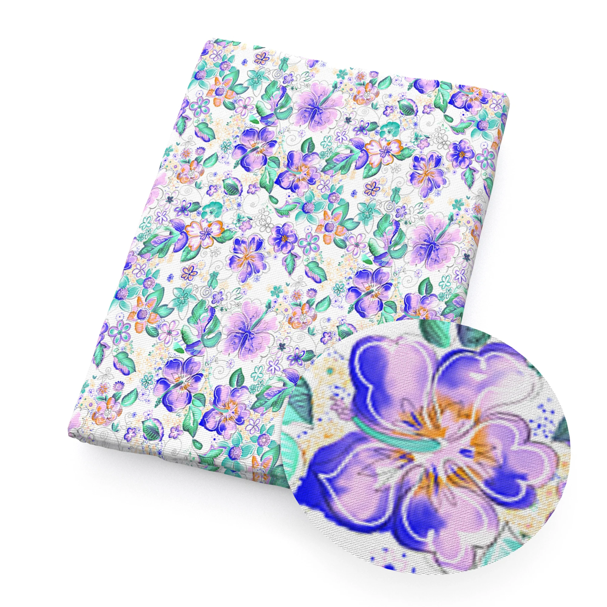 Purple Floral Fabric 4