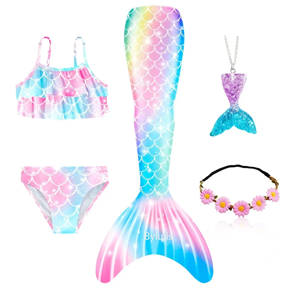 Mermaid Costume for Girls The Little Mermaid Tails Swimsuit Bikini Bathing Suit Halloween Swim Costume mermaid costume,cosplay costume