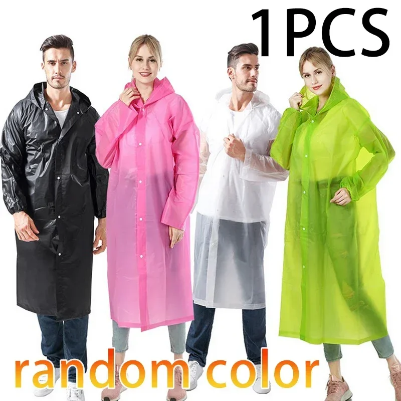Disposable Raincoat Adult Waterproof Rain Coat Hiking Camping Poncho Hood Raincoat Outdoor Travel Rain Wear