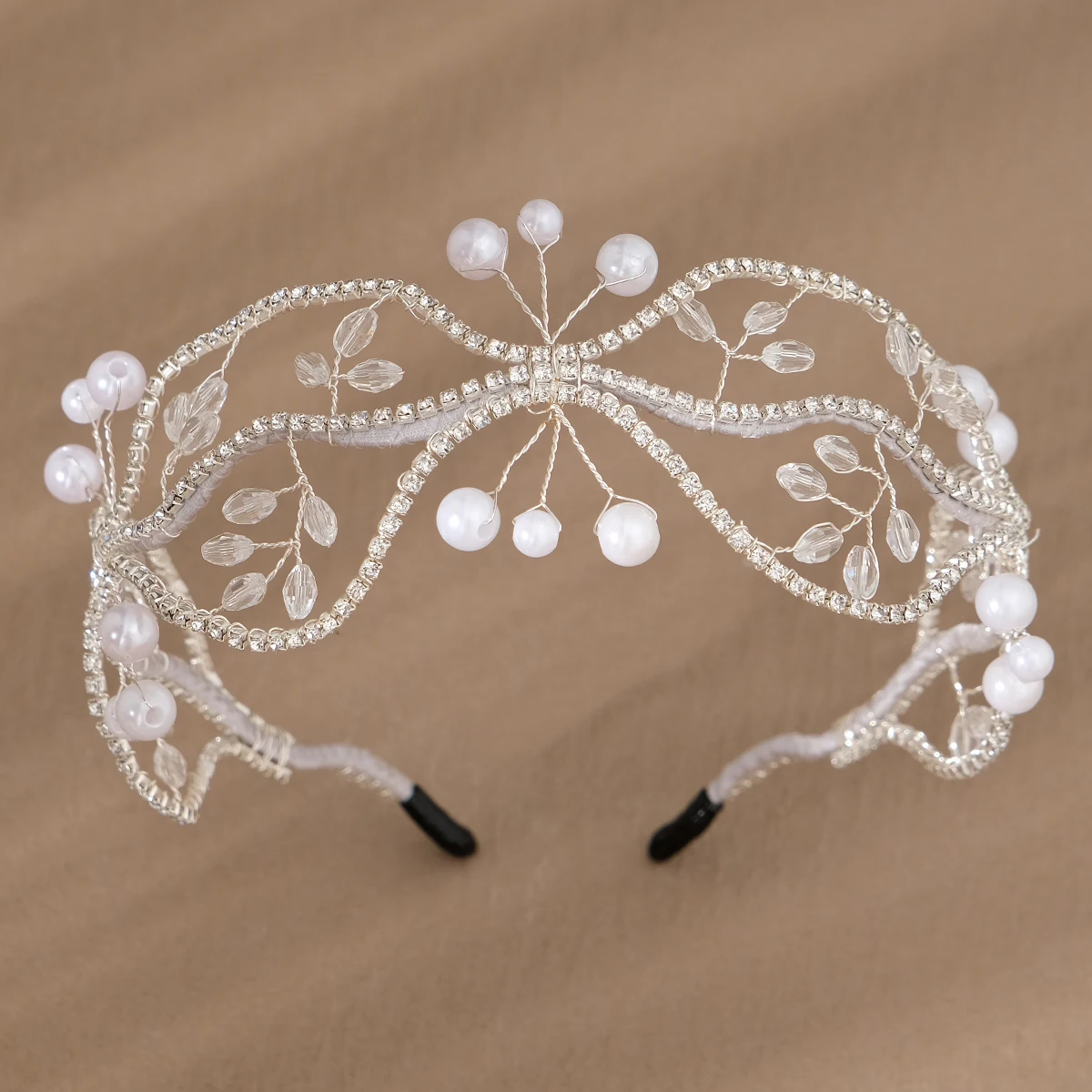 

Baroque Vintage Pearl Rhinestone Bridal Wedding Headwear for Women Party Ball Girl Gift Hair Accessories