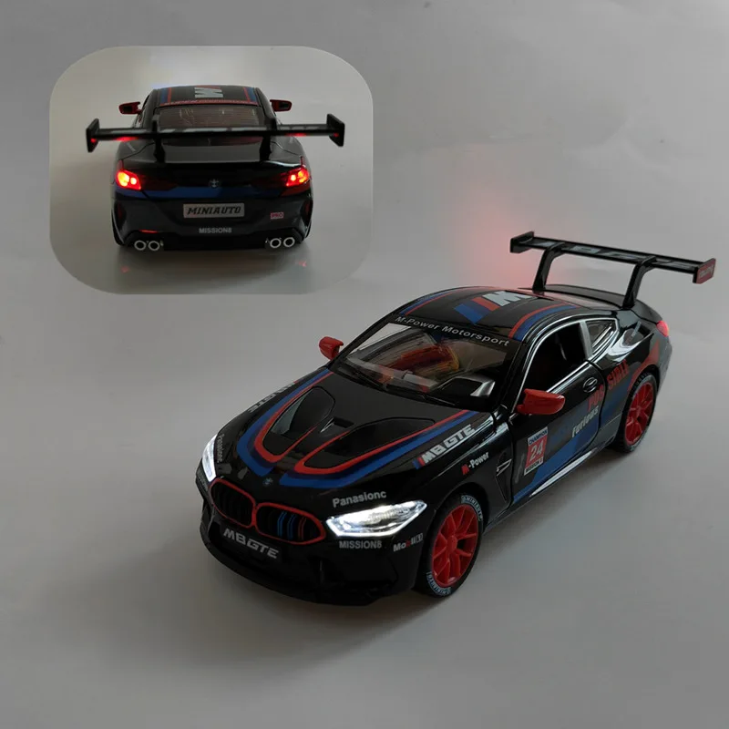 1:24 bmw m8 gte Track Legierung Rennwagen Modell Druckguss Metall Spielzeug  Sportwagen Auto Modell Sammlung Sound Licht Geschenke - AliExpress