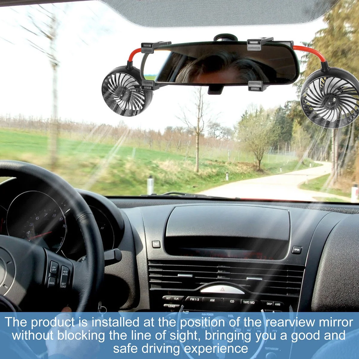 

Car Fan Universal Dual Head USB Car Electric Fan Car Accessories
