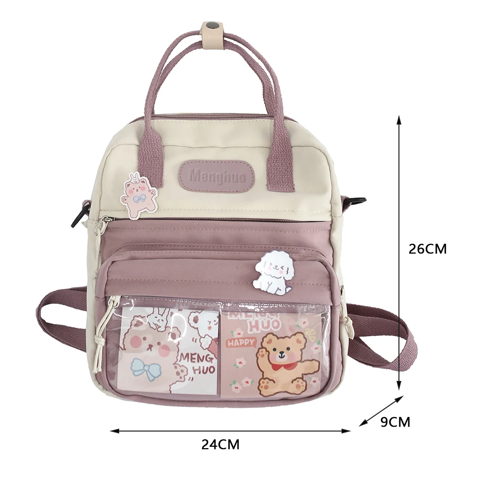 Cute Women Backpacks Waterproof Multi-Pocket Nylon School Backpack for Student Female Girls Kawaii Laptop Book Pack 6