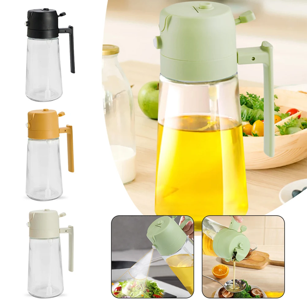 Kitchen Oil Sprayers Bottle With Pour Spout Reusable Condiment Sauces Dispenser For Baking