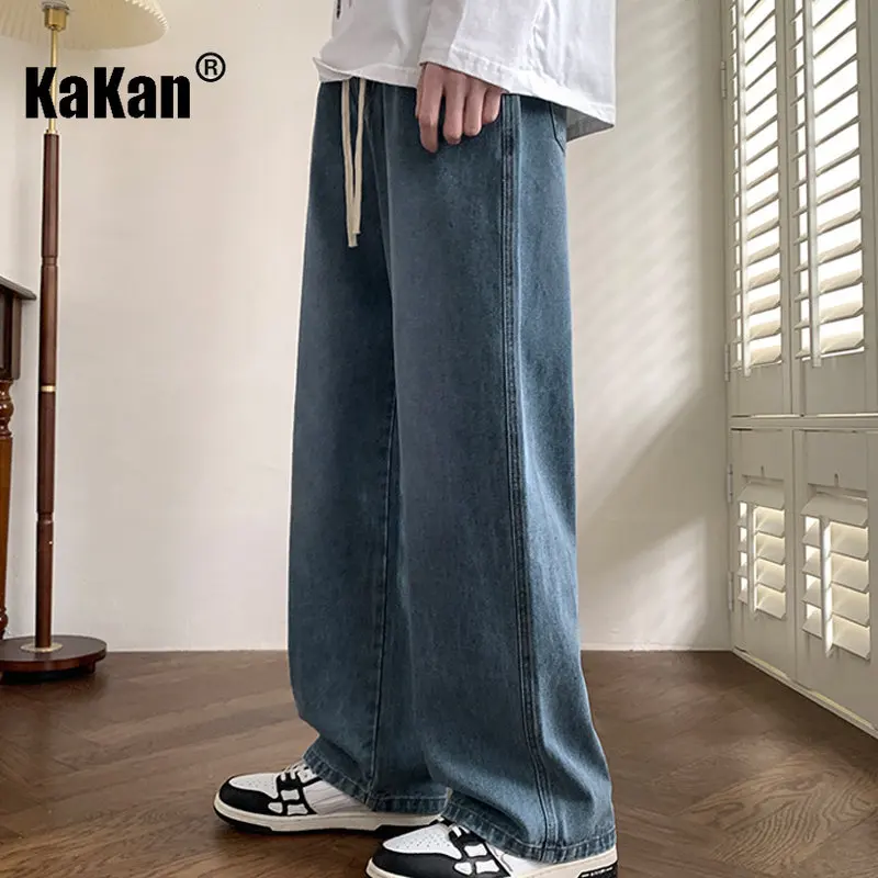Kakan - Spring/Summer New Blue Black Men's Jeans, Straight Sleek High Street Junior Jeans K024-BK113