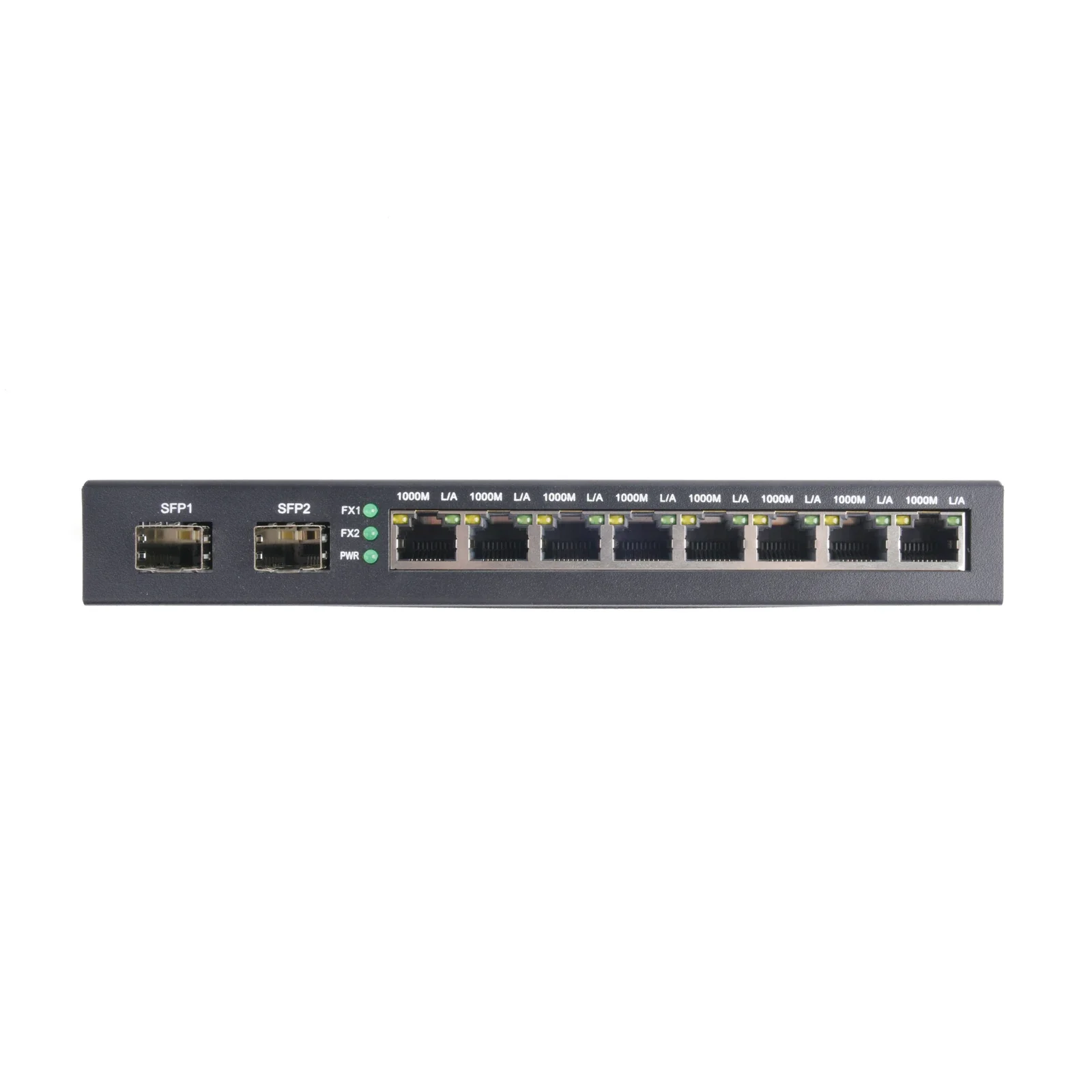 Fiber Optical Media Converter 1PCS Gigabit SFP Media Converter 2 SFP to 8 RJ45 Transceiver 10/100/1000M Fiber Optic Switch With 3KM/20KM LC/SC Module