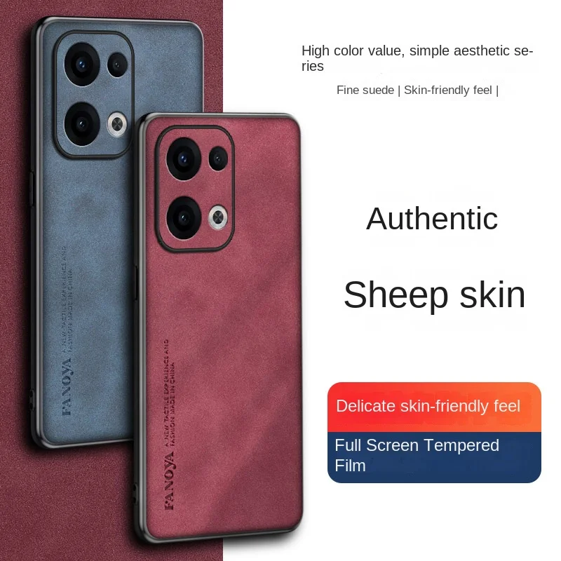 PU Leather Skin Shockproof Matte Back Cover with Silicone Bumper