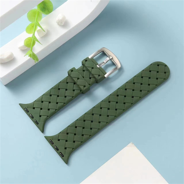 Texture Silicone Band For Apple Watch Band 7 6 SE 5 4 41mm 45mm 44mm 40mm Bracelet iWatch 3 2 1 Watchband 38mm 42mm Strap